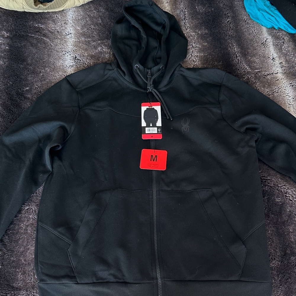 Spyder Jet Black Full-Zip Hoodie